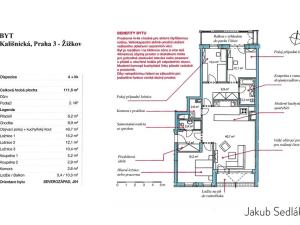Pronájem bytu 4+kk, Praha - Žižkov, Kališnická, 112 m2