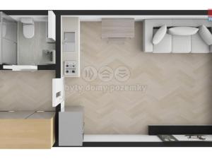 Pronájem bytu 1+kk, Kladno, Moskevská, 25 m2