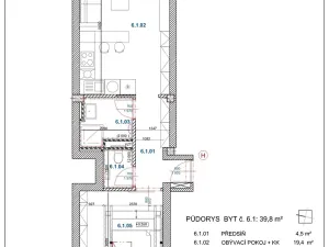 Pronájem bytu 2+kk, Ostrava, 30. dubna, 39 m2