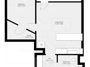 Pronájem bytu 2+kk, Praha - Záběhlice, Kamelova, 52 m2
