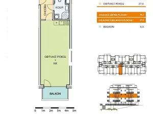 Pronájem bytu 1+kk, Olomouc, Aloise Rašína, 38 m2