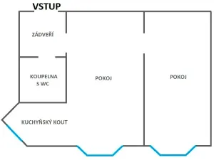 Pronájem bytu 2+kk, Ostrava, Denisova, 45 m2
