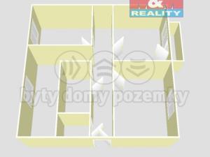 Pronájem bytu 3+1, Most, Lidická, 62 m2