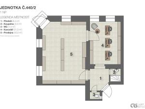 Prodej obchodního prostoru, Praha - Nusle, Ctiradova, 74 m2