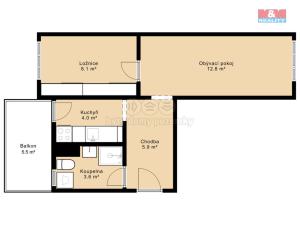 Prodej bytu 2+1, Bechyně, Písecká, 49 m2