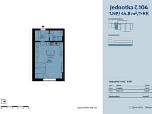 Pronájem bytu 1+kk, Olšany, 45 m2
