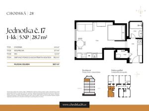Prodej bytu 1+kk, Praha - Vinohrady, Chodská, 29 m2
