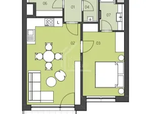 Pronájem bytu 2+kk, Praha - Michle, U plynárny, 53 m2
