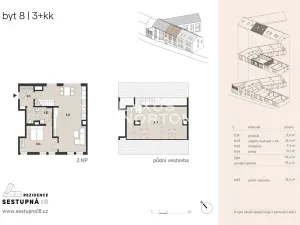 Prodej bytu 3+kk, Praha - Břevnov, Sestupná, 107 m2