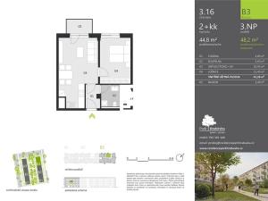 Pronájem bytu 2+kk, Ostrava, Hasičská, 44 m2