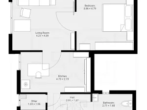 Prodej bytu 2+1, Frýdlant, Kodešova, 60 m2