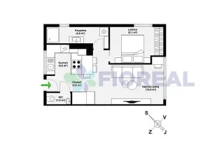Pronájem bytu 2+kk, Praha - Libeň, U školičky, 42 m2