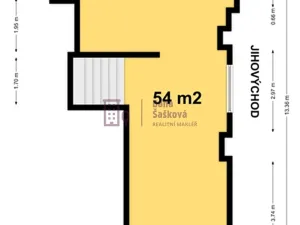 Pronájem obchodního prostoru, Jindřichův Hradec, Růžová, 54 m2