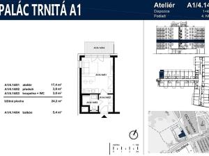 Pronájem bytu 1+kk, Brno, Trnitá, 27 m2