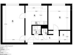 Pronájem bytu 2+1, Brno, 62 m2
