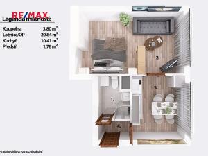 Pronájem bytu 1+1, Jindřichův Hradec, sídliště U Nádraží, 36 m2