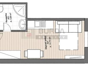 Pronájem bytu 1+kk, Neratovice, 18 m2