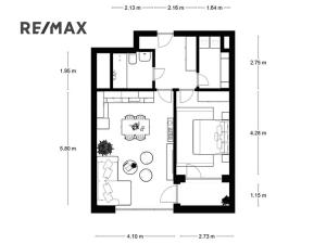 Pronájem bytu 2+kk, Praha - Kamýk, Zimova, 55 m2