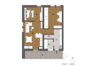 Prodej bytu 3+kk, Praha - Čakovice, Ostravická, 77 m2