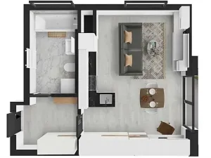 Pronájem bytu 1+kk, Heřmanova Huť, U Pondu, 34 m2