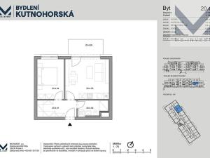 Prodej bytu 2+kk, Praha - Dolní Měcholupy, Kutnohorská, 40 m2