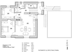 Prodej bytu 3+kk, Praha, Na Farkáně III, 80 m2