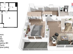 Prodej bytu 2+kk, Praha - Hlubočepy, Ondrákové, 45 m2