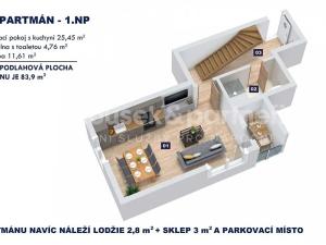 Prodej bytu 3+kk, Vrchlabí, Horská, 83 m2