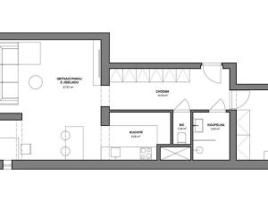 Pronájem bytu 2+kk, Hradec Králové - Třebeš, Pod Zámečkem, 66 m2