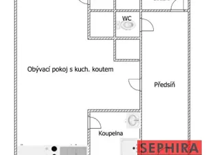 Pronájem bytu 1+kk, Praha - Nusle, U čtyř domů, 25 m2