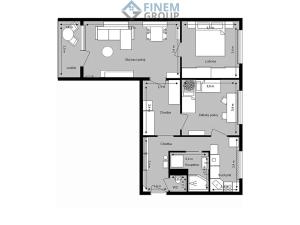 Prodej bytu 3+1, Veselí nad Lužnicí, 74 m2
