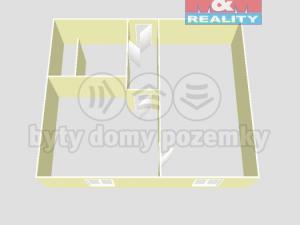 Pronájem bytu 1+1, Chomutov, Písečná, 36 m2