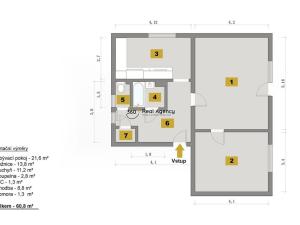 Prodej bytu 2+1, Praha - Košíře, Nad Turbovou, 60 m2