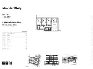 Prodej bytu 4+kk, Praha - Kbely, K Vinoři, 91 m2