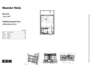 Prodej bytu 1+kk, Praha - Kbely, K Vinoři, 32 m2