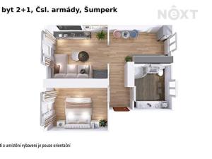 Pronájem bytu 2+1, Šumperk, Čsl. armády, 48 m2