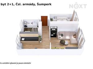 Pronájem bytu 2+1, Šumperk, Čsl. armády, 48 m2