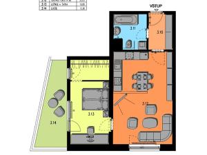 Pronájem bytu 2+kk, Strakonice - Strakonice II, Bezděkovská, 63 m2