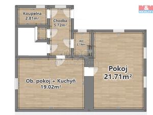 Pronájem bytu 2+kk, Kdyně, Farní, 51 m2