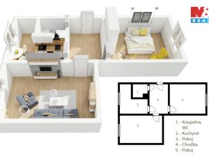 Prodej bytu 2+1, Louny, Čs. armády, 66 m2