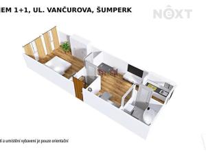 Pronájem bytu 1+1, Šumperk, Vančurova, 42 m2
