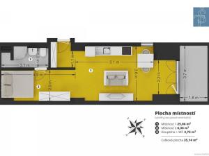 Prodej bytu 1+kk, Praha - Nusle, Na Jezerce, 35 m2