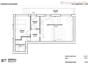 Pronájem bytu 2+kk, Olomouc, Dolní novosadská, 65 m2