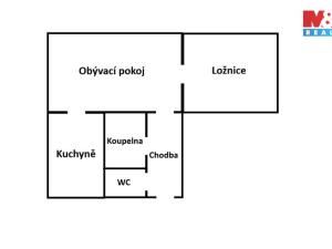 Prodej bytu 2+1, Turnov, Sportovní, 46 m2