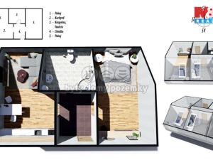 Pronájem bytu 2+kk, Kutná Hora - Žižkov, Husova, 49 m2