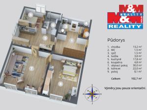 Prodej bytu 3+1, Děčín - Děčín I-Děčín, Nerudova, 90 m2