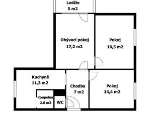 Pronájem bytu 3+1, Plzeň - Skvrňany, Lábkova, 74 m2