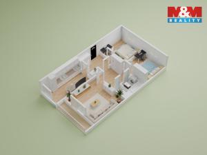Prodej bytu 3+1, Ústí nad Labem - Krásné Březno, Keplerova, 74 m2