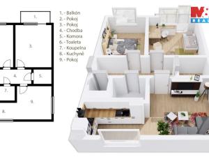 Prodej bytu 3+1, Velká Jesenice, 67 m2