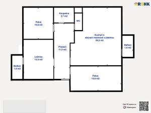 Prodej bytu 4+kk, Smiřice, Palackého, 83 m2
